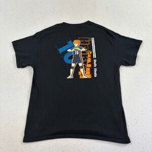 Haikyuu Mens T-Shirt Black Graphic L Shoyo Hinata 10 Animecore Streetwear